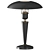 Sleek Opal Black Table Lamp 3D model small image 1