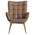 Elegant Tufted Wingback Chair, 28'' 3D model small image 3