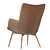 Elegant Tufted Wingback Chair, 28'' 3D model small image 4