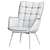 Elegant Tufted Wingback Chair, 28'' 3D model small image 5