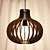 Scandinavian Wood Pendant Light, Sina 3D model small image 3