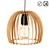 Scandinavian Wood Pendant Lamp, Bela 3D model small image 1