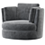 Elegant Swivel Chair Clarissa Dimensions 3D model small image 1