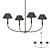  Modern Arched Chandelier Light 3D model small image 1