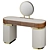 Elegant CLAIRE Vanity Table 3D model small image 3