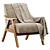 Modern Columbus Armchair with Plush Dimensions 3D model small image 4