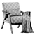 Modern Columbus Armchair with Plush Dimensions 3D model small image 6