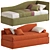 Convertible Sofa Bed Pluto 273 3D model small image 1