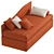 Convertible Sofa Bed Pluto 273 3D model small image 4