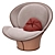 Feminine Blooming BEBA Armchair 3D model small image 4