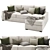 Elegant Maxwell Chaise Sectional 3D model small image 2