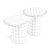 Gemini Leather Marble Coffee Tables 3D model small image 5