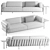 Arketipo Punta Ala Outdoor Sofa 3D model small image 4