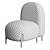 Chic Balloon Lounge Chair 3D model small image 4