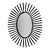 Elegant Starstruck Black Oval Mirror 3D model small image 1