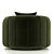 Luxe Green Velvet Swivel Chair 3D model small image 3