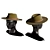 Vintage Hat Set 3D Model 3D model small image 4