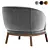 Elegant Modern Ruth Armchair Design 3D model small image 2