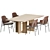 Danish Modern Penguin Dining Set 3D model small image 4