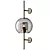  Brass Globe Glass Wall Sconce 3D model small image 2