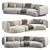 Stylish HUG Modular Sofa Furniture 3D model small image 2