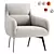 Elegant Dia Nicoline Armchair 3D model small image 1