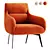 Elegant Dia Nicoline Armchair 3D model small image 3