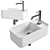 Elegant Mineraalstone White Sink 3D model small image 1