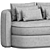Elegant Adriano Sofa Design 3D model small image 3