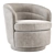 West Elm Viv Swivel Chair: Versatile Velvet Seating 3D model small image 1
