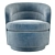 West Elm Viv Swivel Chair: Versatile Velvet Seating 3D model small image 2