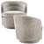 West Elm Viv Swivel Chair: Versatile Velvet Seating 3D model small image 5