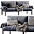 Sleek Lita Leather Sofa Model 3D model small image 1