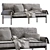 Sleek Lita Leather Sofa Model 3D model small image 5