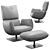 Elegance in Leather Swivel Chair 3D model small image 1