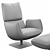 Elegance in Leather Swivel Chair 3D model small image 5