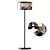 Black Crystal Minimalist Floor Lamp 3D model small image 1