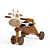 Cow Toddler Balance Bike Model 3D model small image 1