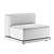 Modern Armless Lounge Chair from Karimoku 3D model small image 2