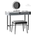 Modern Gray Makeup Vanity Table 3D model small image 1