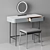 Modern Gray Makeup Vanity Table 3D model small image 3