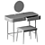 Modern Gray Makeup Vanity Table 3D model small image 4