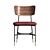 Elegant Rosewood Corduroy Velvet Chairs 3D model small image 2