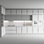 Modern L-Shaped Kitchen Design Kit 3D model small image 7