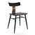 Modern Black Plastic Dining Chair 3D model small image 1