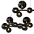 Modern Black Pendant Chandelier Lighting 3D model small image 1