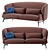 Elegant Coquille Shell Inspired Sofa 3D model small image 1