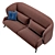 Elegant Coquille Shell Inspired Sofa 3D model small image 2