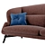 Elegant Coquille Shell Inspired Sofa 3D model small image 5