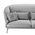 Elegant Coquille Shell Inspired Sofa 3D model small image 6